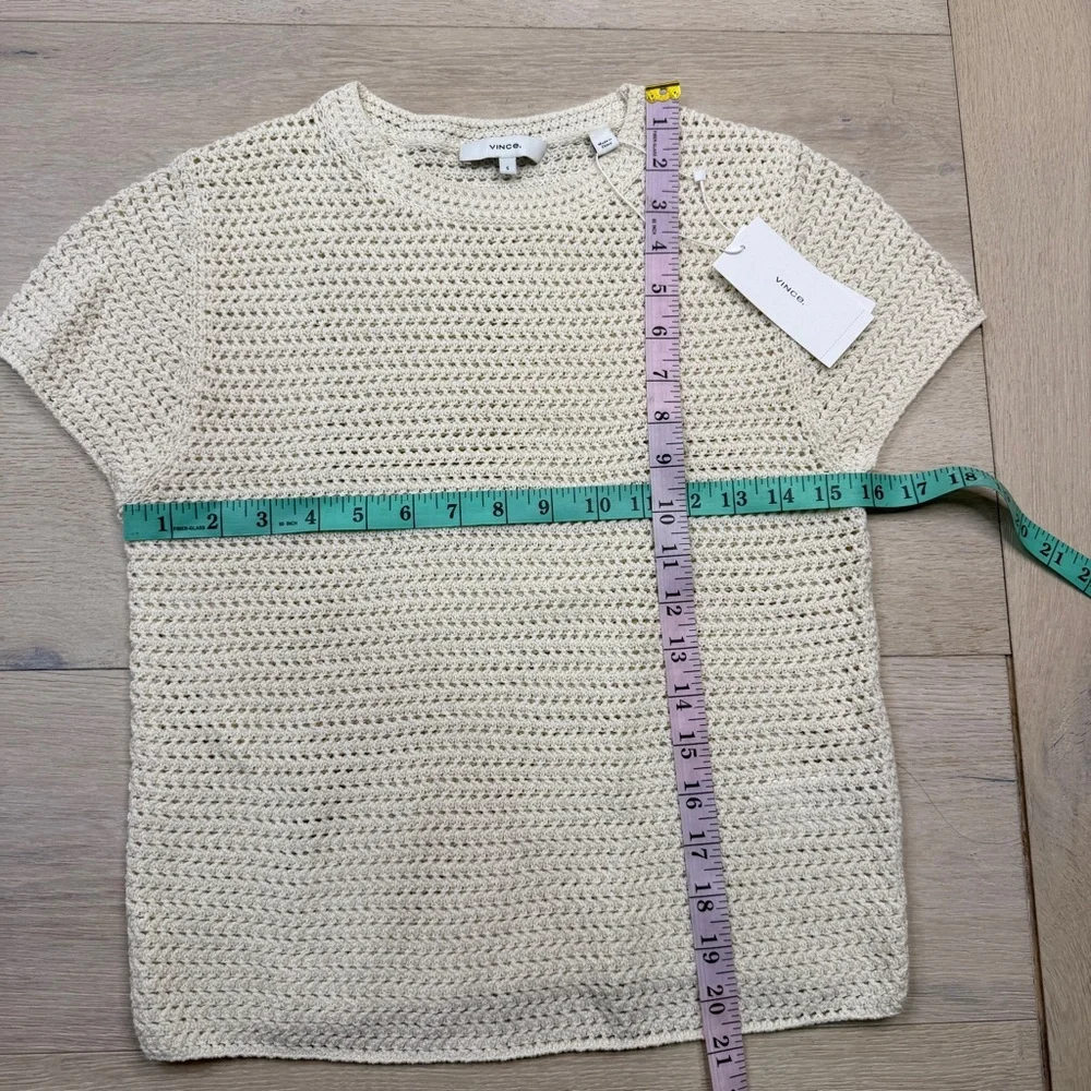 Vince Short Sleeve Crochet Top - Picture 5 of 8